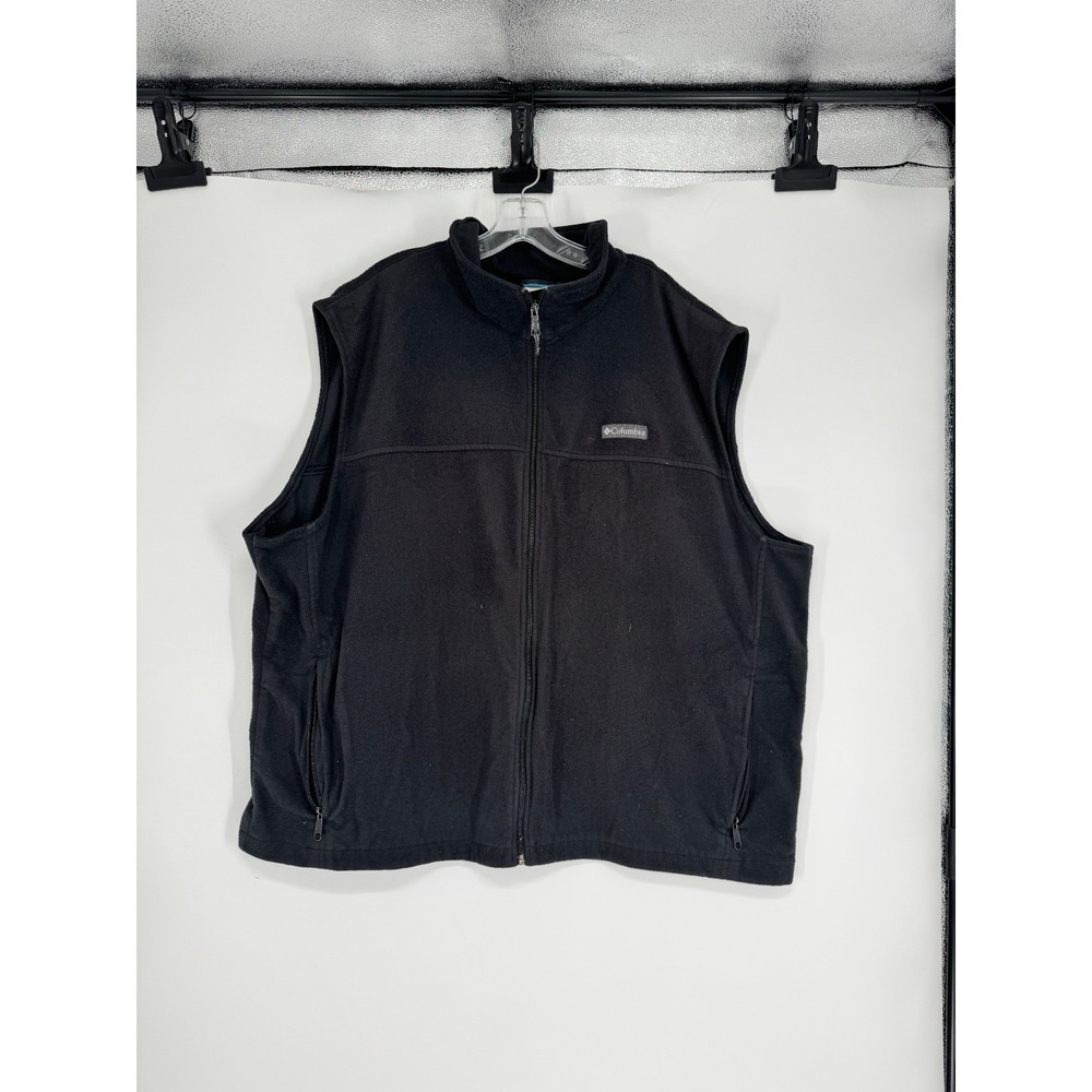 Columbia Steens Mountain 2.0 Vest Mens Size 4XL Black Fleece Full Zip Up Logo